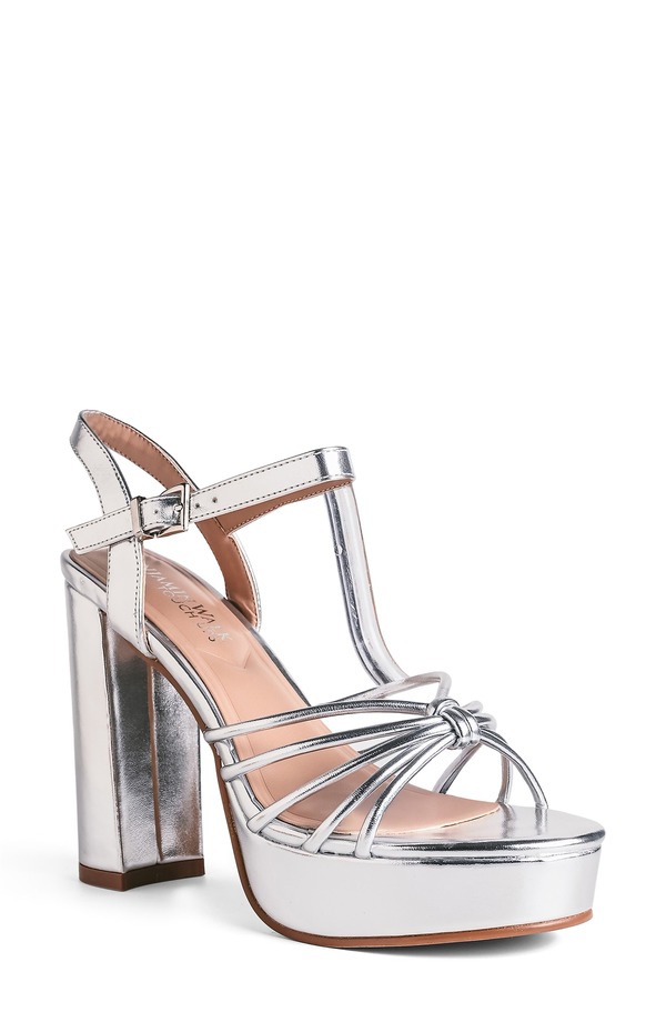 タッチアップ レディース シューズ ヒール プラットフォーム サンダル Touch Ups Tiara Platform Sandal Silver シルバー｜ReVida 店