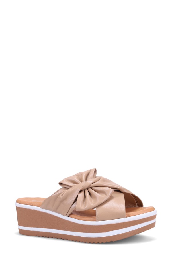 ロンホワイト レディース シューズ 踵 プラットホーム サンダル Ron White Paislee Platform Wedge Salide Sandal Fawn