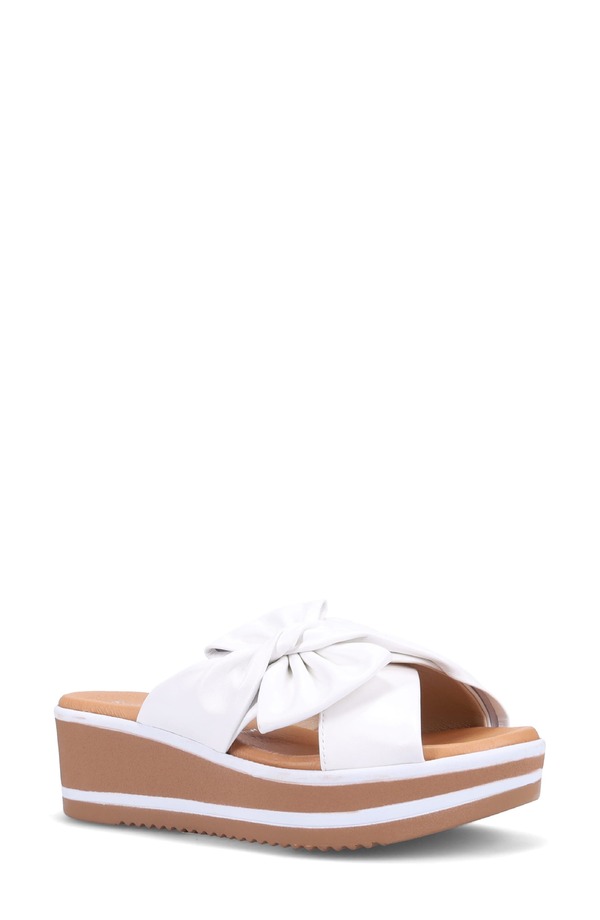 ロンホワイト レディース シューズ 踵 プラットホーム サンダル Ron White Paislee Platform Wedge Salide Sandal White 白いこと