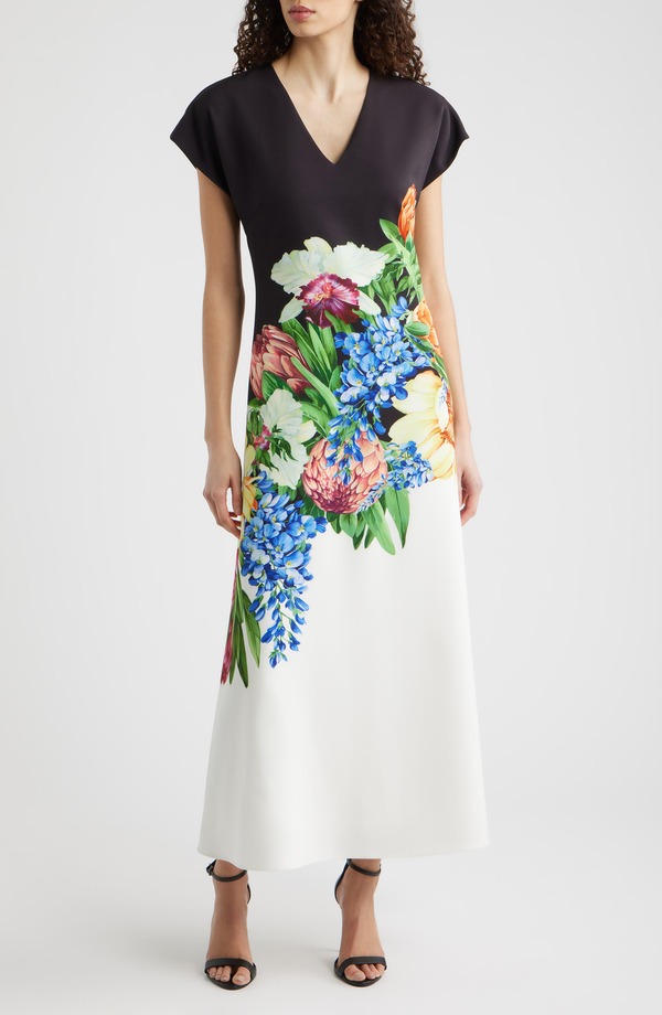 エリータハリ レディース トップス ワンピース Elie Tahari The Irispring Meadow Dresspring Meadow Print