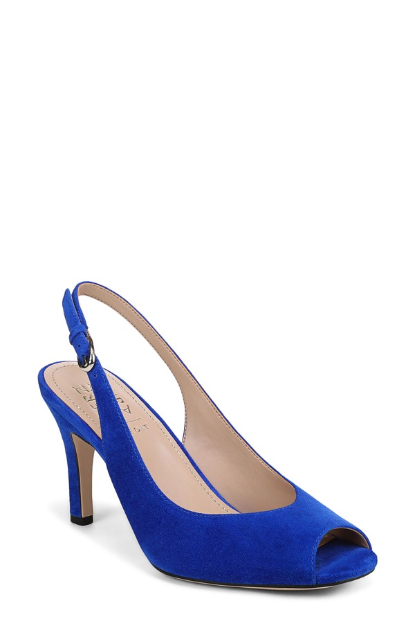 27 エディット ナチュラライザー レディース シューズ 踵 27 EDIT Naturalizer Alexa Peep Toe Slingback Pumphoton Blue 青み