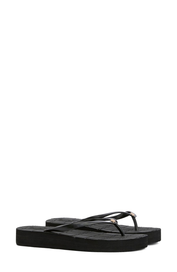 バブアー レディース シューズ 踵 Barbour Tilda Wedge Filp Flop Black 黒いこと