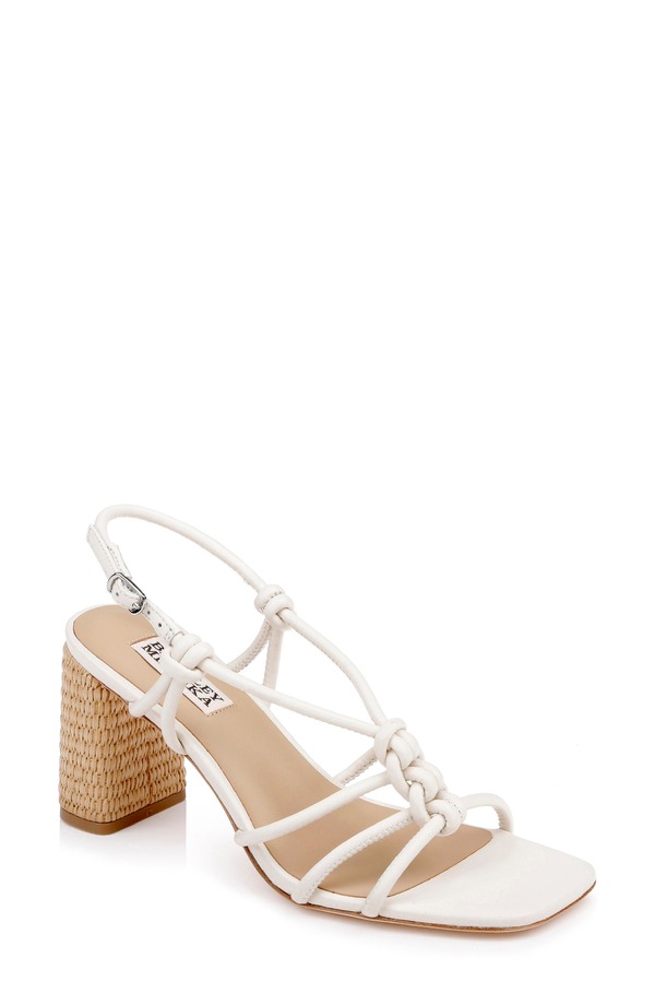 バッドグレイミッシカ レディース シューズ 踵 サンダル Badgley Mischka Collection Xiara Slingback Sandal Cream Leather 皮膚軟化剤