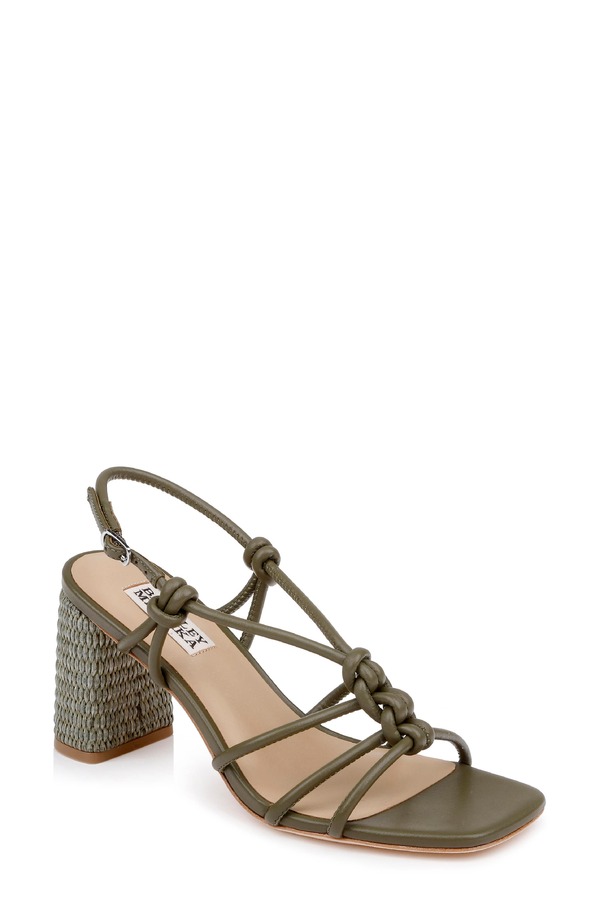 バッドグレイミッシカ レディース シューズ 踵 サンダル Badgley Mischka Collection Xiara Slingback Sandal Olive Leather オリーブ