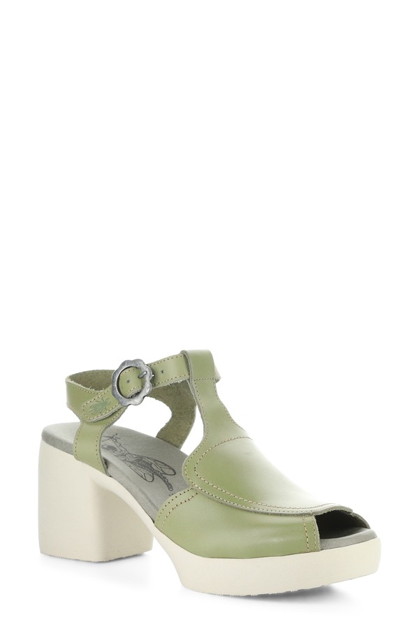 飛球英国の首都 レディース シューズ 踵 プラットホーム サンダル アンクル Fly London Flig Ankle Straplatform Sandal Smog