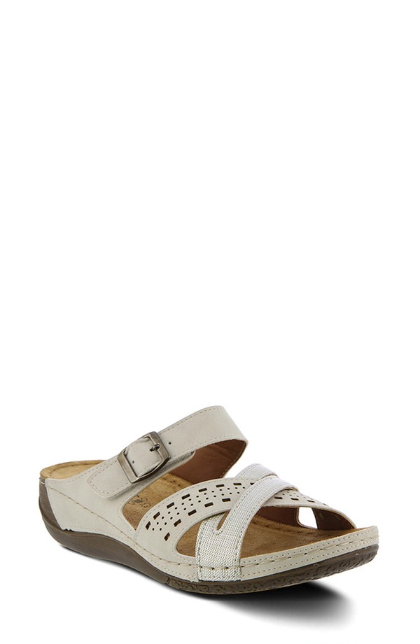 フレクサス レディース シューズ ヒール サンダル Flexus by Spring Step Denia Slide Sandal Sand サンド|ReVida 店