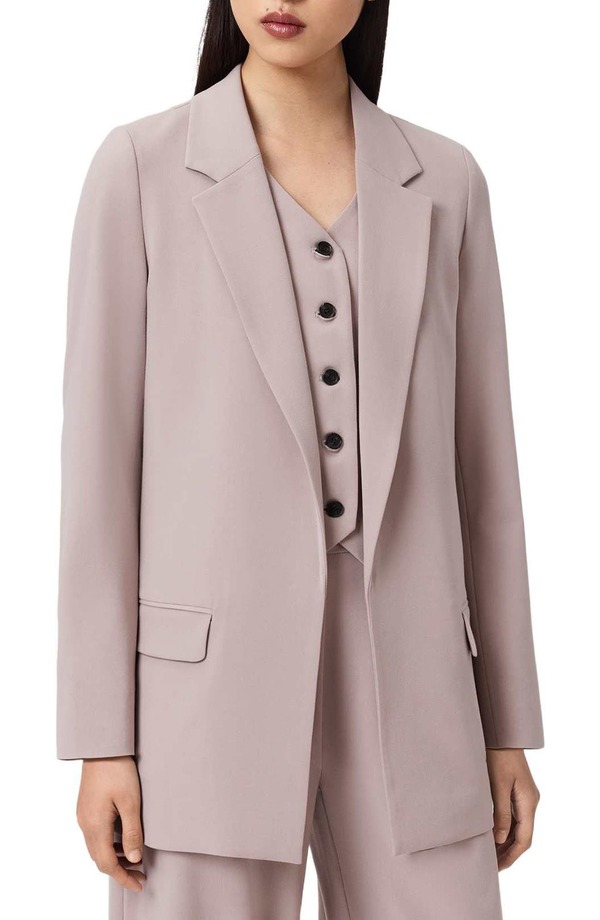 オールセインツ レディース アウター ジャケット・ブルゾン ブレザー AllSaints Aleida Long Blazer Lilac Purple パープル