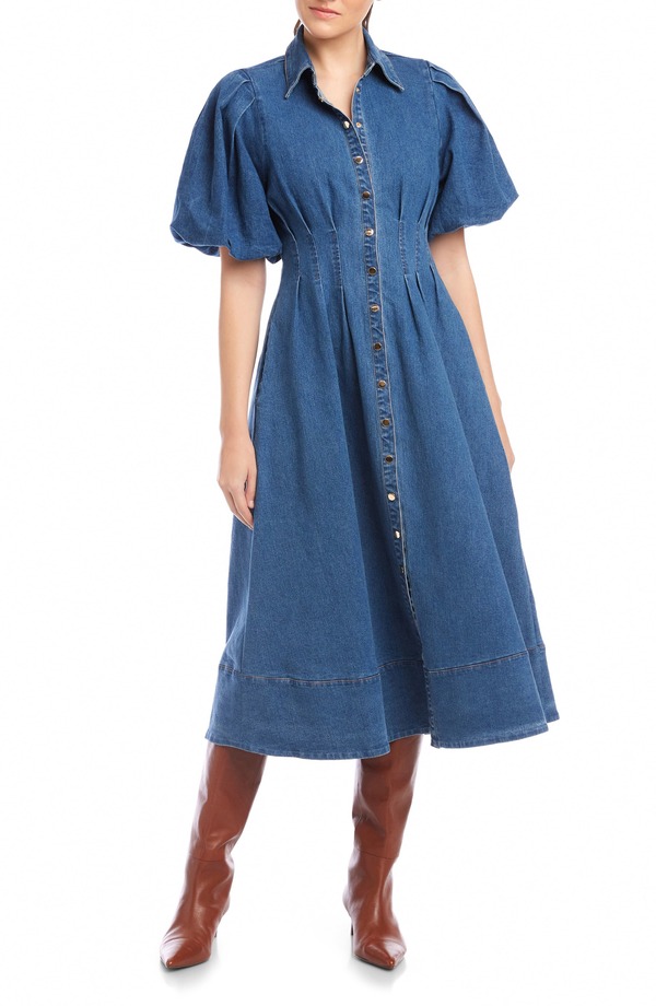 フィフティーントゥエンティ レディース トップス ワンピース シャツ デニム FIFTEEN TWENTY Esme Denim Shirtdress Denim デニム