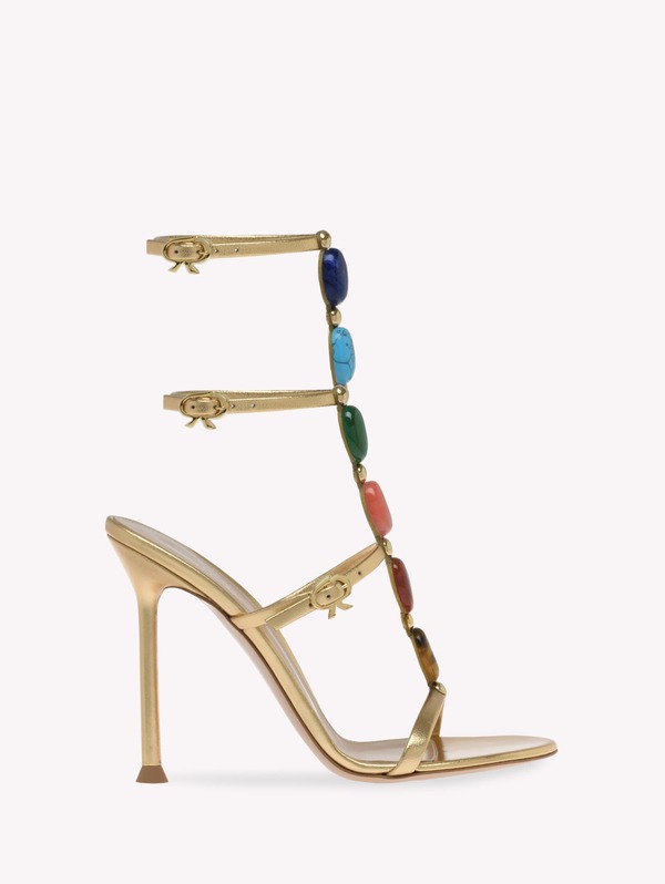 ジャンヴィト ロッシ レディース シューズ サンダル Gianvito Rossi Shanti Sandals Metallic Gold Nappa ゴールド