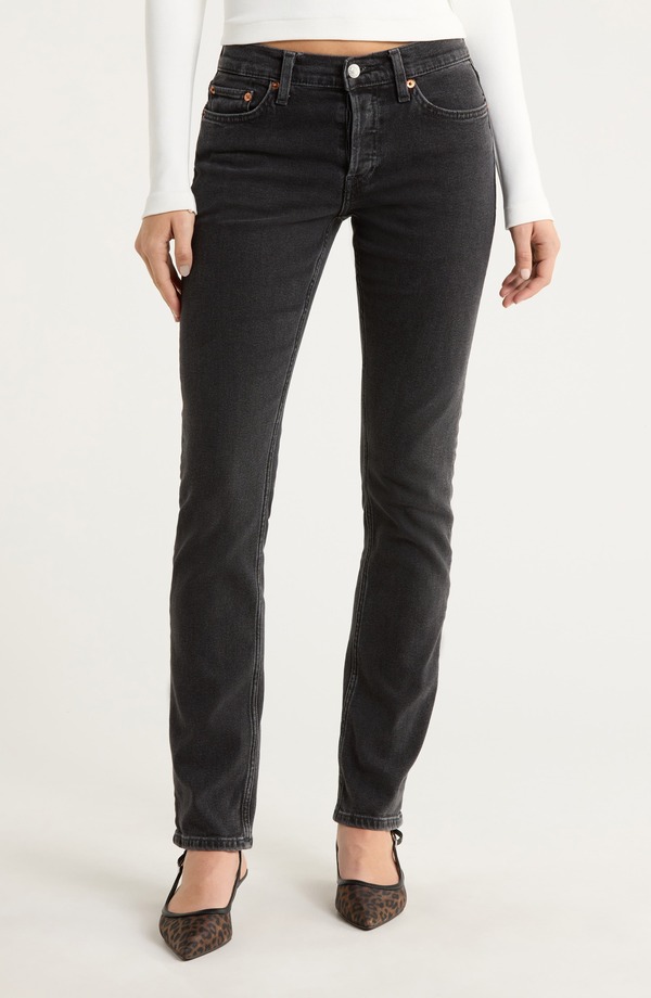 リダン レディース ボトムス デニムパンツ ジーンズ Re/Done The Slim Cigarette Jeans Backtoblack