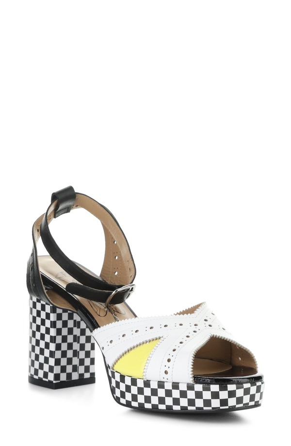 飛球英国の首都 レディース シューズ 踵 プラットホーム サンダル アンクル Fly London Ebankle Straplatform Sandal White Multi 白いこと