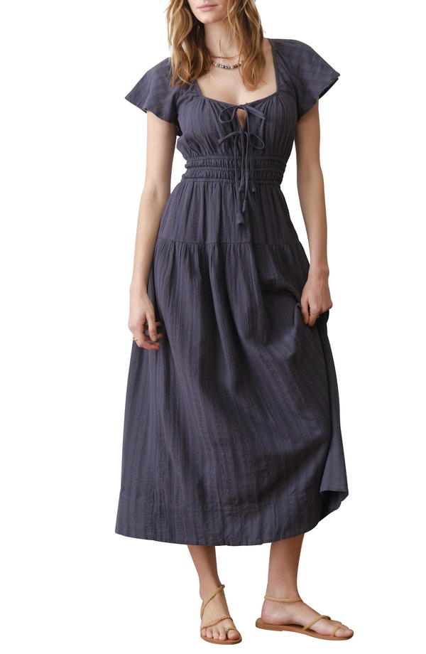 マリーン レイヤー レディース トップス ワンピース ミディ コットン Marine Layer Skye Cotton Midi Dress Indigo インディゴ