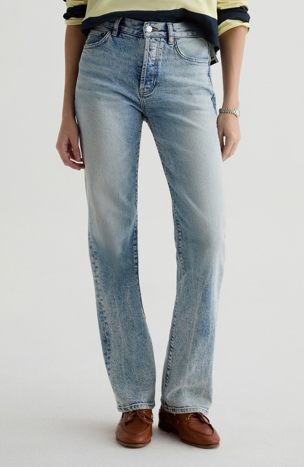 エージー レディース ボトムス デニムパンツ ストレート ハイウエスト ジーンズ AG Sydney High Waist Relaxed Straight Leg Jeans 17 Years Forlorn