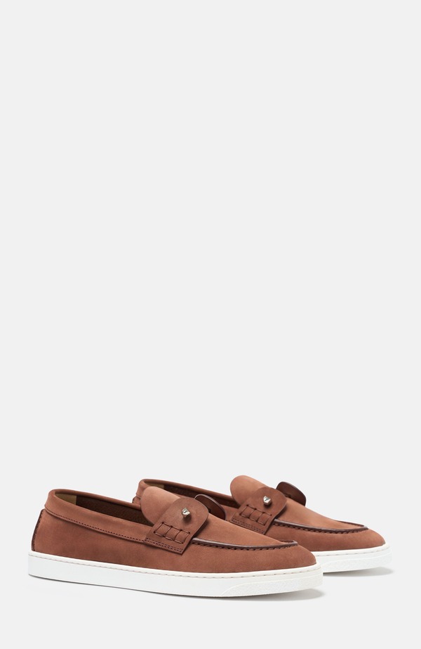 スカロッソ レディース シューズ スリッポン・ローファー SCAROSSO Coline Loafers Cigar Brown - Nubuck 赤銅色