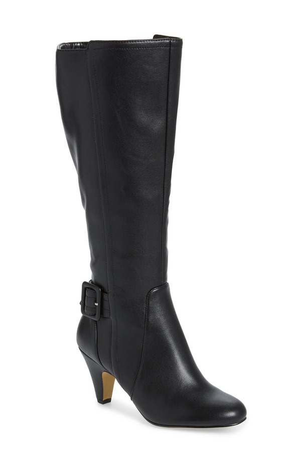 ベラヴィータ レディース シューズ ブーツ・レインブーツ Bella Vita Troy Knee High Buckle Boot Black 黒いこと
