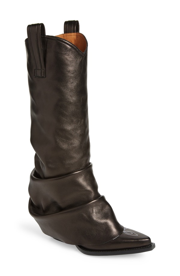 アールサーティーン レディース シューズ ブーツ・レインブーツ なめし革 R13 Leather Sleeve Cowboy Boot Black Leather 黒いこと