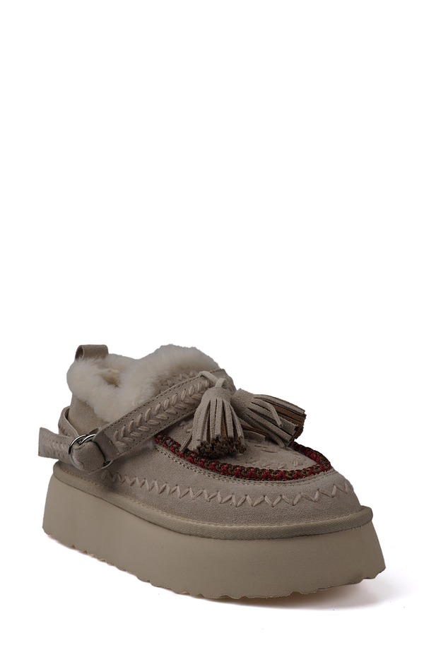 ジジ レディース シューズ ブーツ・レインブーツ ZIGI Markel Faux Fur Tassel Bootie Off White Suede オフホワイト｜ReVida 店 36,920円