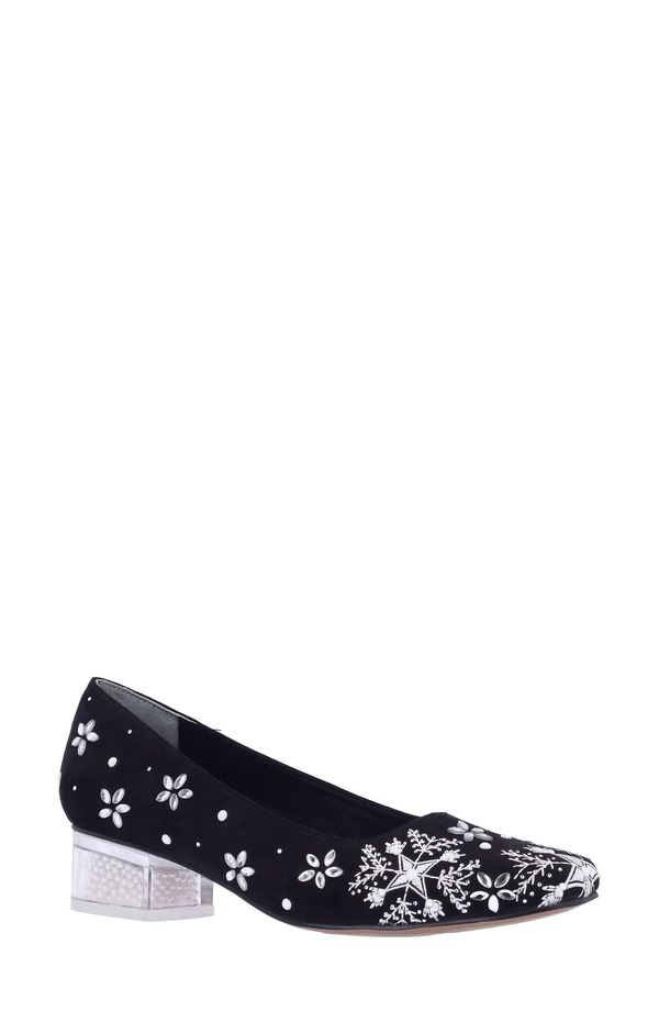 ジェイレニー レディース シューズ 踵 J. Rene Snowflayke Pump Black/ White 白いこと