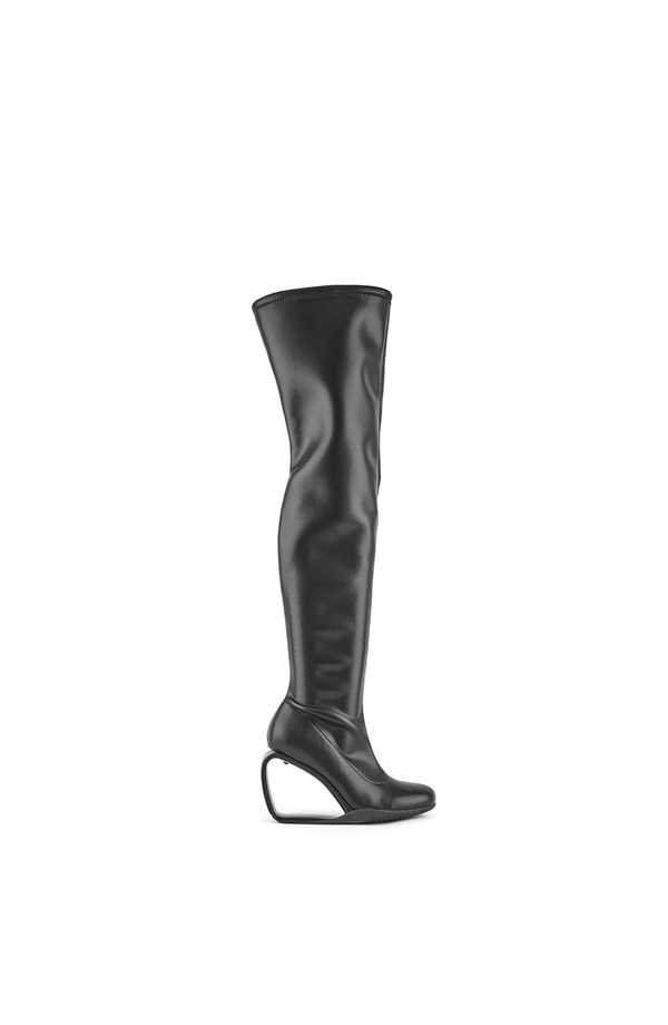 ユナイテッド素っぽんぽん レディース シューズ ブーツ・レインブーツ United Nude Mobius Long Boot HiI Black Iii 黒いこと