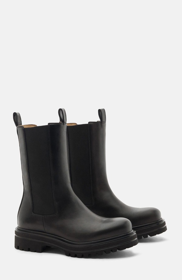 スカロッソ レディース シューズ ブーツ・レインブーツ チェルシーブーツ チェルシー SCAROSSO Naomi Chelsea Boots Black - Calf 黒いこと