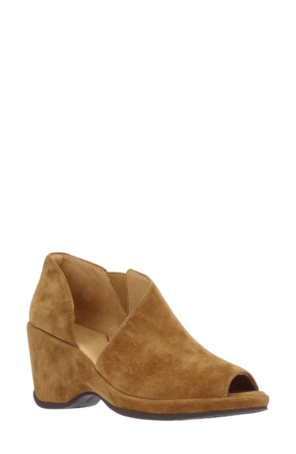 ラモールドピード レディース シューズ 踵 ブーツ L\u0027Amour des Pieds Oksana Peep Toe Bootie Coffee 珈琲