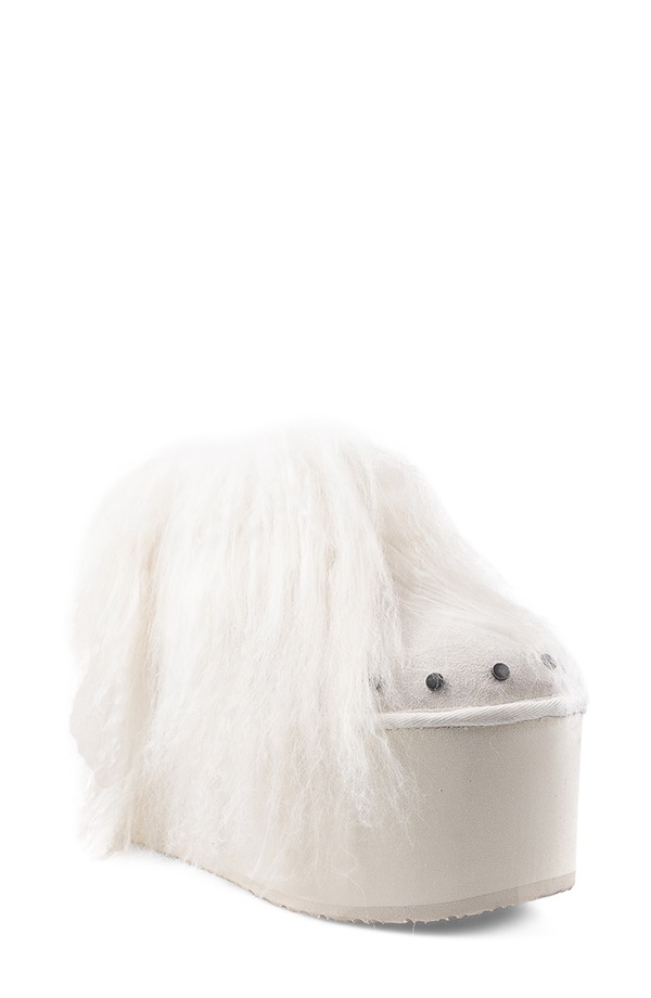 ジジ レディース シューズ ブーツ・レインブーツ プラットホーム ZIGI Alleja Genuine Shearling Platform Bootie Ivory 象牙色
