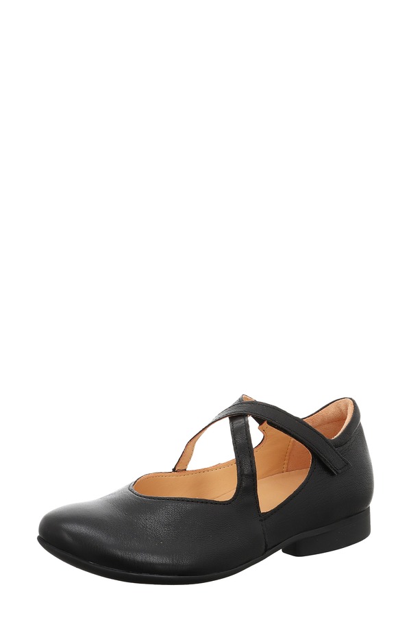 スィンク レディース シューズ パンプス Think! Guad Crosstrap Flat Black 黒いこと 靴-レディース靴