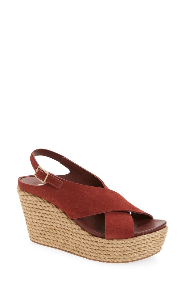 ペドロガルシア レディース シューズ 踵 プラットホーム サンダル Pedro Garcia Donvina Platform Wedge Slingback Sandal Henna Castoro