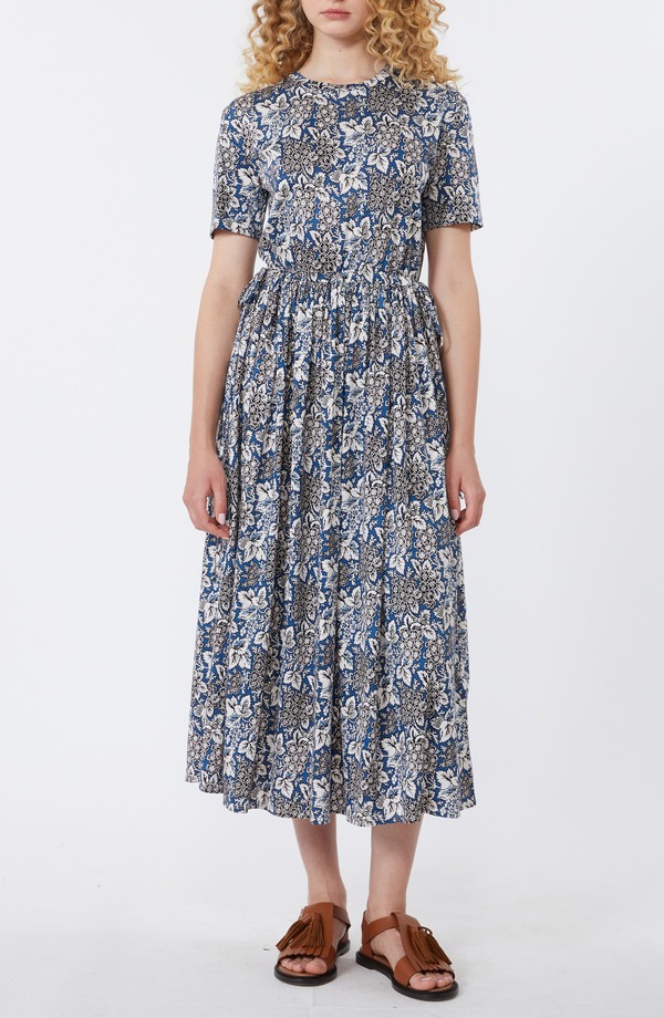 ウィークエンド マックスマーラ レディース トップス ワンピース フラワー柄 プリント ミディ フラワー Weekend Max Mara Fascino Floral Print Midi Dress Light Blue ブルー|ReVida 店