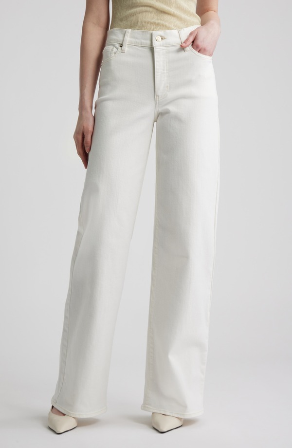フレーム レディース ボトムス デニムパンツ ワイドレッグ ハイウエスト ジーンズ FRAME Long Le Slim Palazzo High Waist Wide Leg Jeans Au Natural Clean