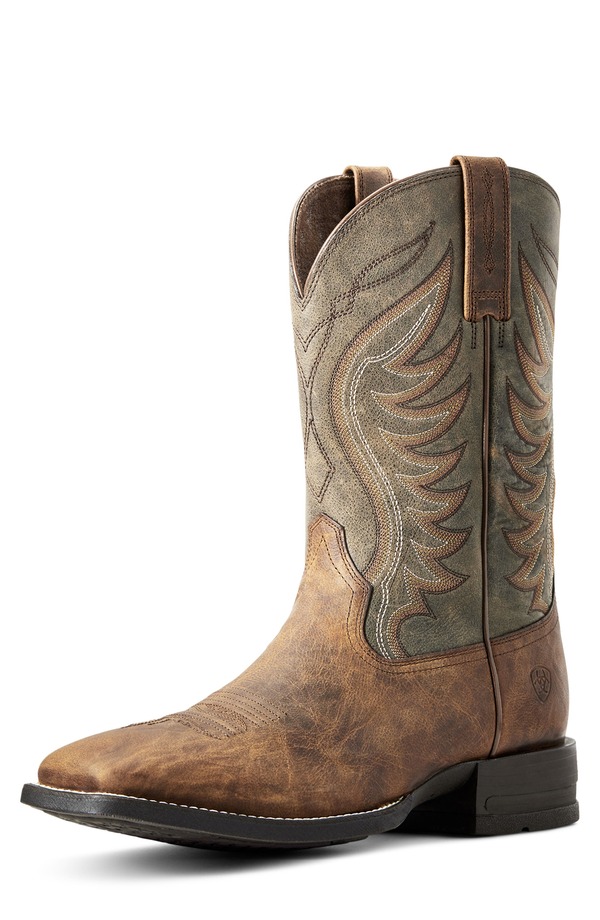 アリアト メンズ シューズ ブーツ・レインブーツ Ariat Ranch Work Cowboy Boot Sorrel Crunch/ Army Green グリーン|ReVida 店