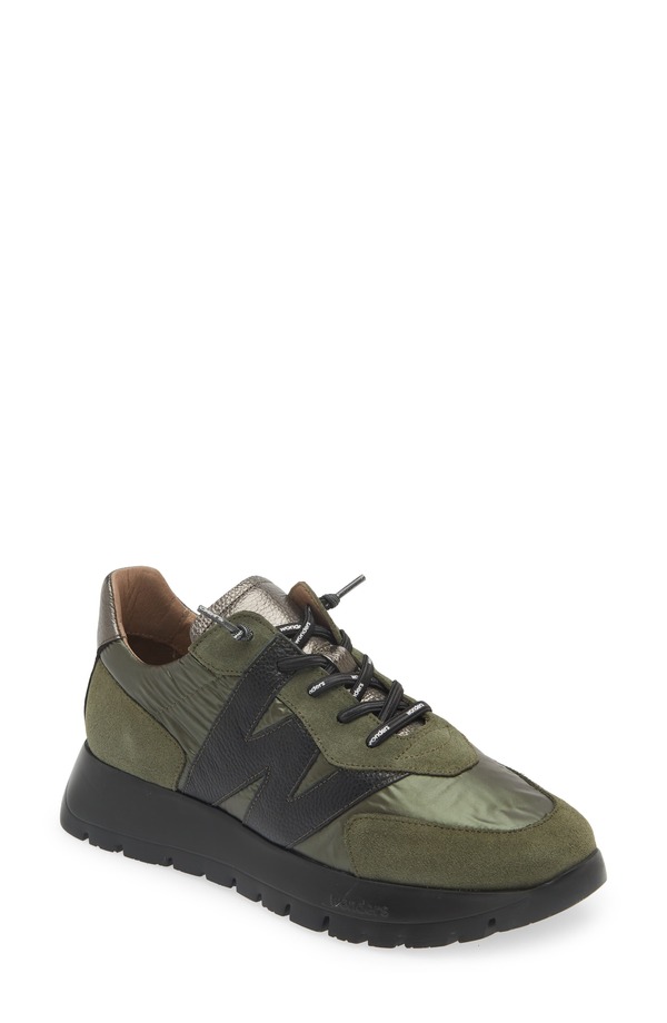 ワンダーズ レディース シューズ スニーカー Wonders Oslo Sneaker Khaki Black Lead Combo ブラック|ReVida 店