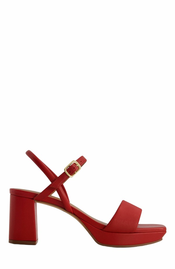 ベルナード レディース シューズ 踵 プラットホーム サンダル Bernardo Footwear Canto Platform Sandal Red 赤いこと