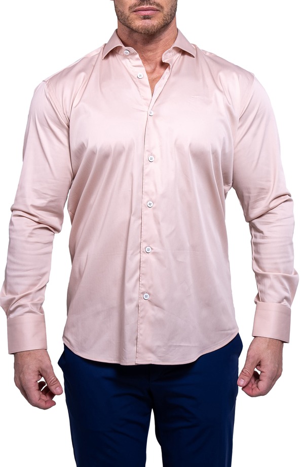 マセオ メンズ トップス シャツ Maceoo Einstein Aristocratluxestretch Button-Up Shirt Light Brown ブラウン