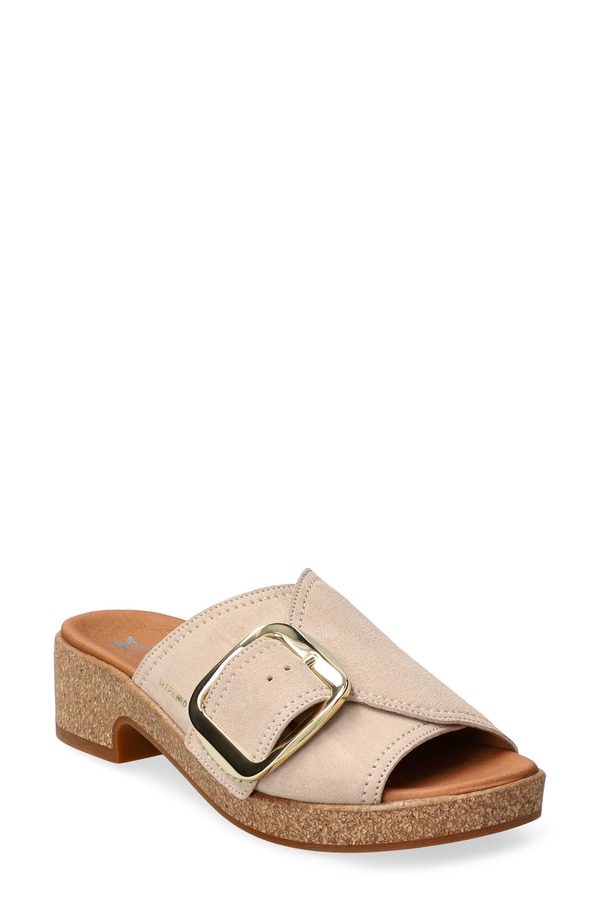メフィスト レディース シューズ 踵 サンダル Mephisto Foline Slide Sandalight Sand 沙子