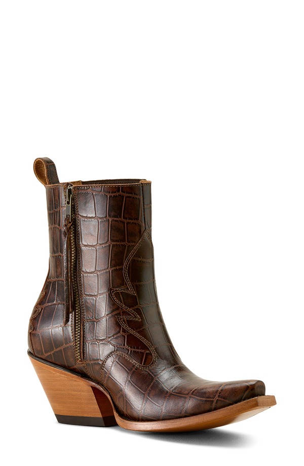 アリアト レディース シューズ ブーツ・レインブーツ Ariat Jade X Toe Cowyboy Boot Luxespresso Croc Print