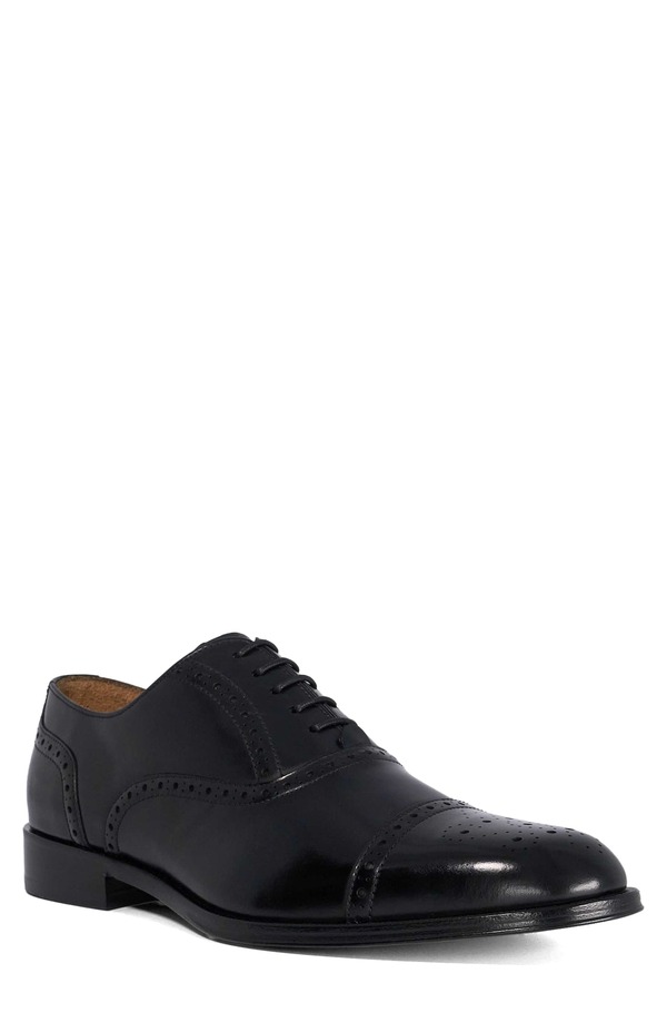 デューンロンドン メンズ シューズ オックスフォード ウィングチップ 旗がしら Dune London Soldiers Cap Toe Wingtip Oxford Black 黒いこと