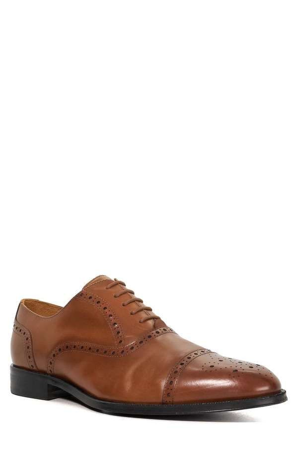 デューンロンドン メンズ シューズ オックスフォード ウィングチップ 旗がしら Dune London Soldiers Cap Toe Wingtip Oxford Tan タン
