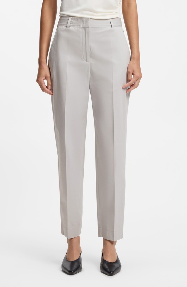 雇い主 レディース ボトムス レギンス ズボン下 アンクル BOSS Tecarino2 Flat Front Ankle Pants Grey 薄墨色
