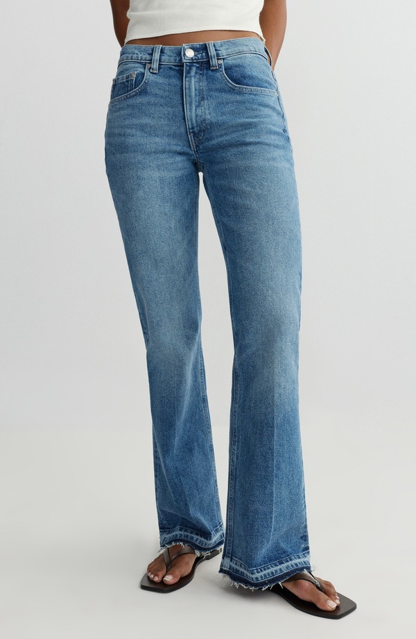 ディーエル 1961 レディース シューズ ブーツ・レインブーツカット ジーンズ DL1961 Bella Mid Rise Slim Bootcut Jeans Meadow Lake