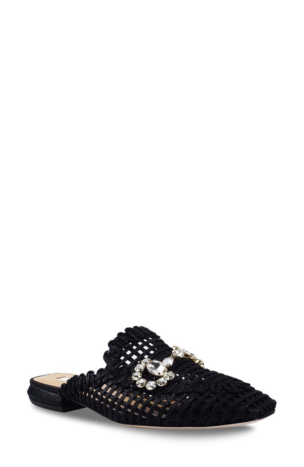 ジジ レディース シューズ 踵 ZIGIsabelle Crystal Bit Mule Black 黒いこと