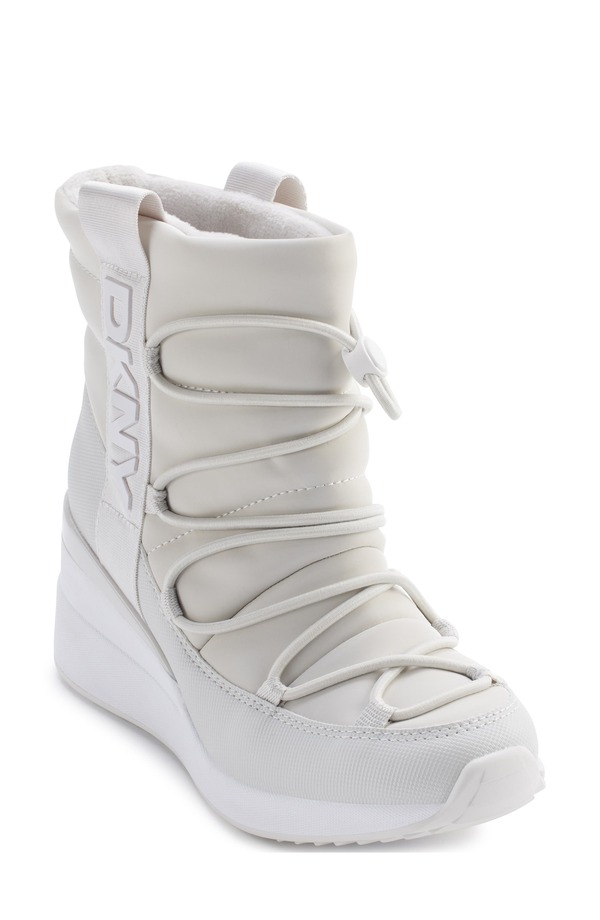 ダナ キャラン ニューヨーク州 レディース シューズ ブーツ・レインブーツ DKNY Perla Wedge Bootie Soft White 白いこと