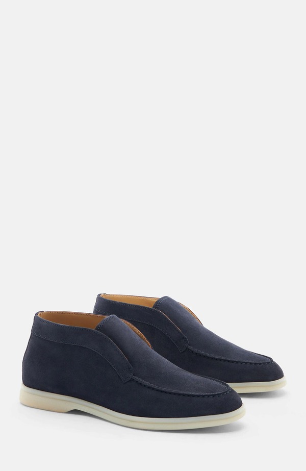 スカロッソ レディース シューズ ブーツ・レインブーツ SCAROSSO Leonarda Boots Blue - Suede 青色