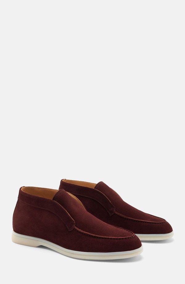 スカロッソ レディース シューズ ブーツ・レインブーツ SCAROSSO Leonarda Boots Burgundy - Suede バーガンディ