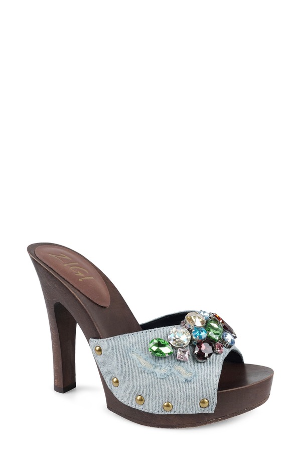 ジジ レディース シューズ 踵 プラットホーム サンダル ZIGI Razzel Platform Sandal Denim ジーンズ