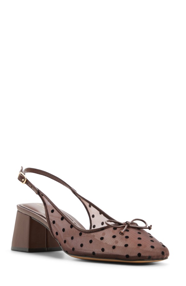 アルド レディース シューズ 踵 ALDO Lilyna Slingback Pump Open Brown 赤銅色