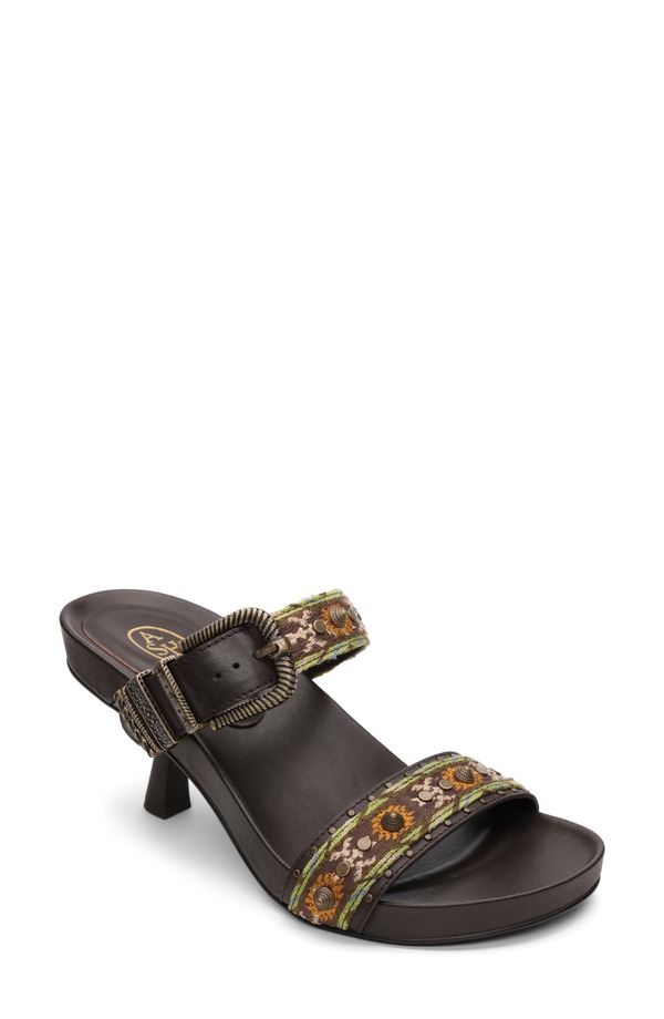 死灰 レディース シューズ 踵 サンダル 刺しゅう Ash Joey Embroidered Buckle Slide Sandal Africa