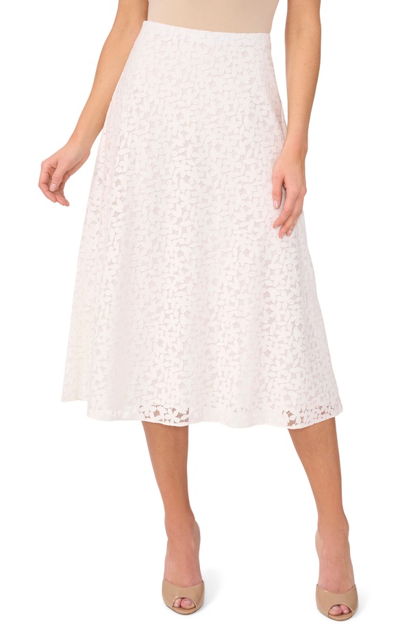 セセ レディース ボトムスカート フラワー柄 レース フラワー CeCe Floralace Skirt New Ivory アイボリー