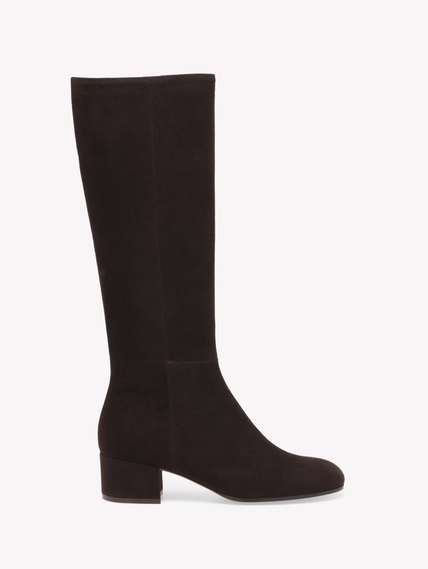 ジャンヴィト ロッシ レディース シューズ ブーツ・レインブーツ Gianvito Rossi Joelle Boot 45 Boot Brown Suede 赤銅色