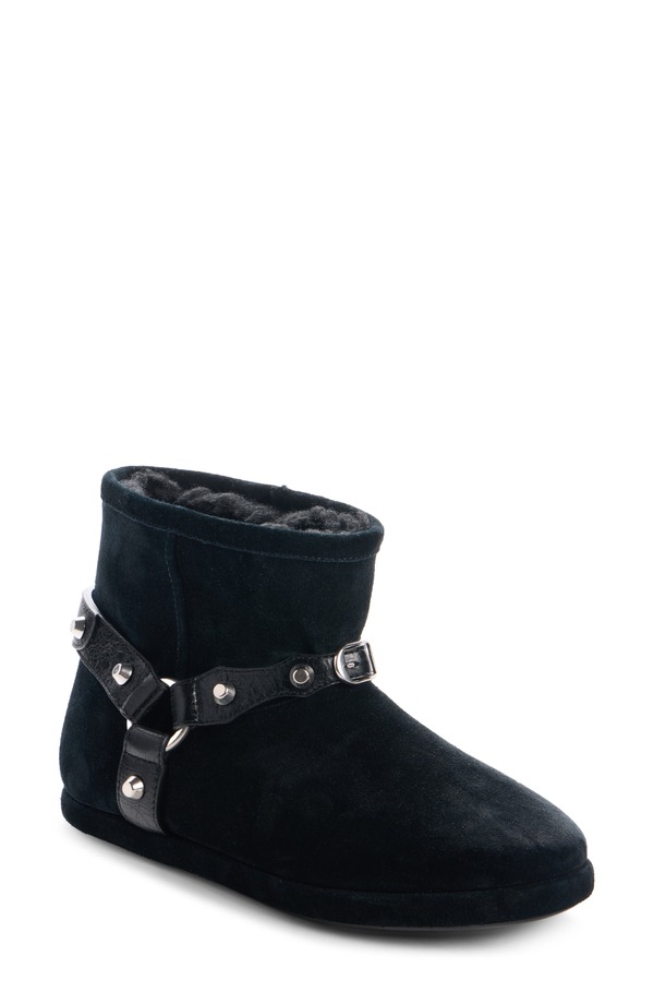バレンシアガ レディース シューズ ブーツ・レインブーツ Balenciagalaska Stud Puffer Boot Black/ Silver 黒いこと